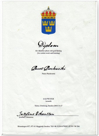 podziekowanie za udział w Prezentacji Polski w Szwecji 2004